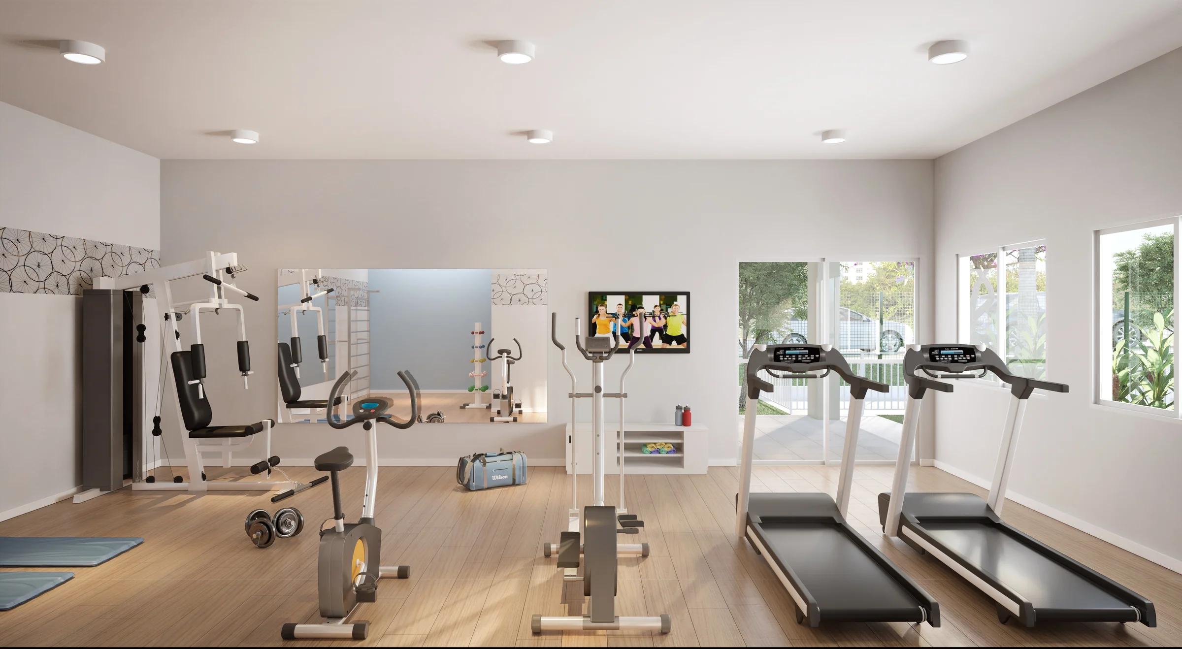 Vida Mar - Academia com esteiras e equipamentos de musculação