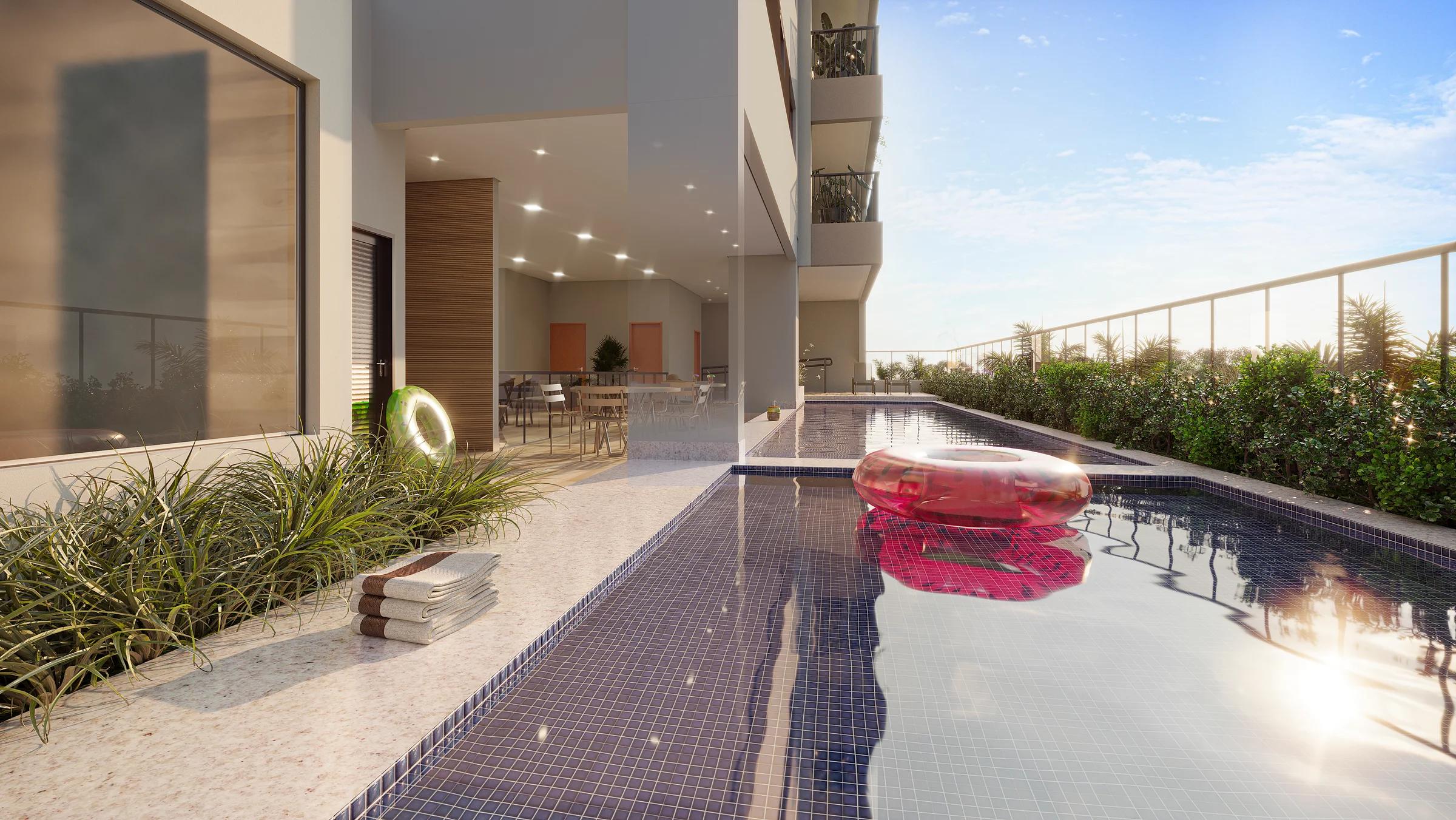 Piscina infantil e sauna do Soft Jardim América