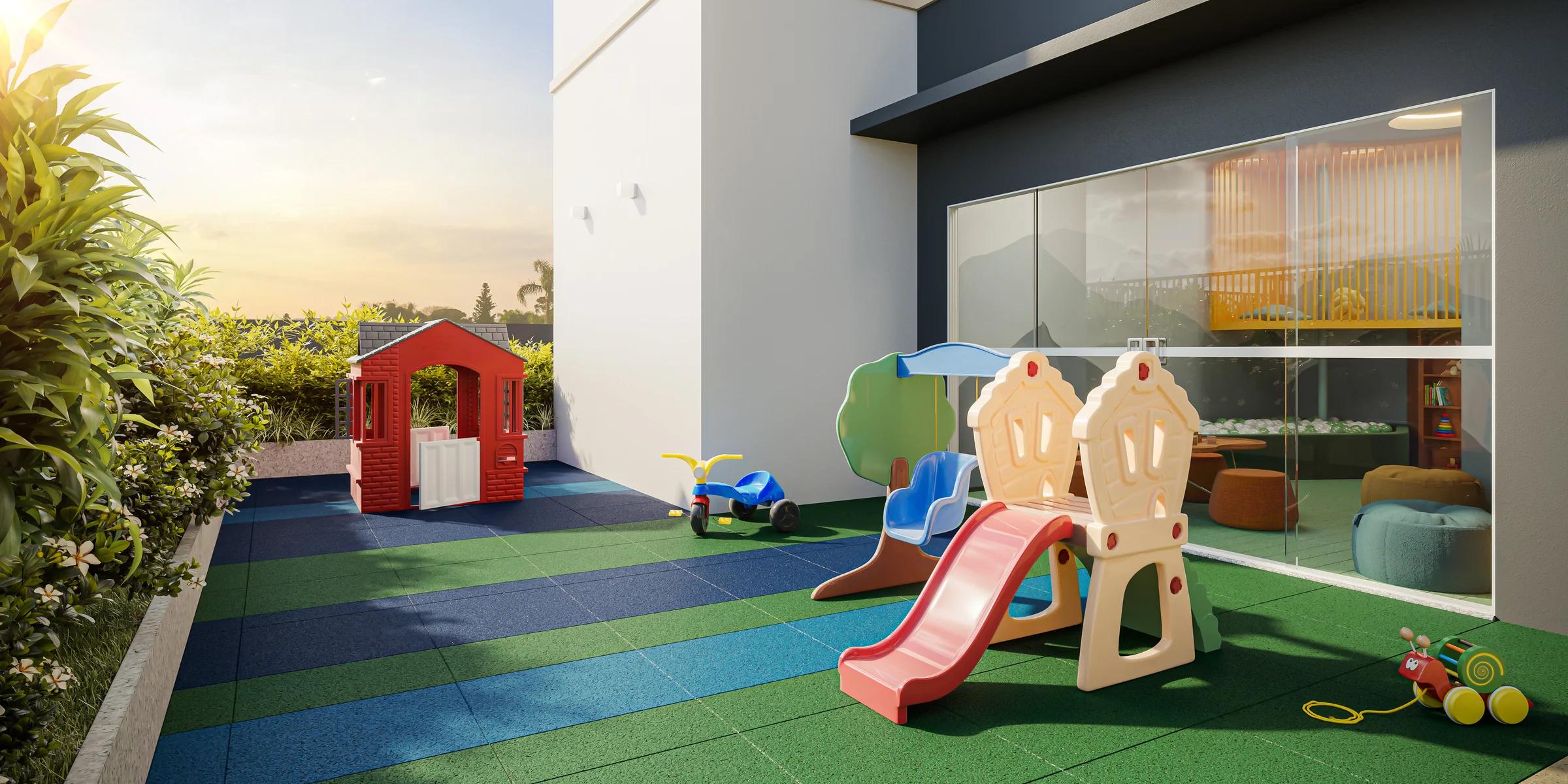 Wish Gran Six - Playground colorido ao lado da área infantil