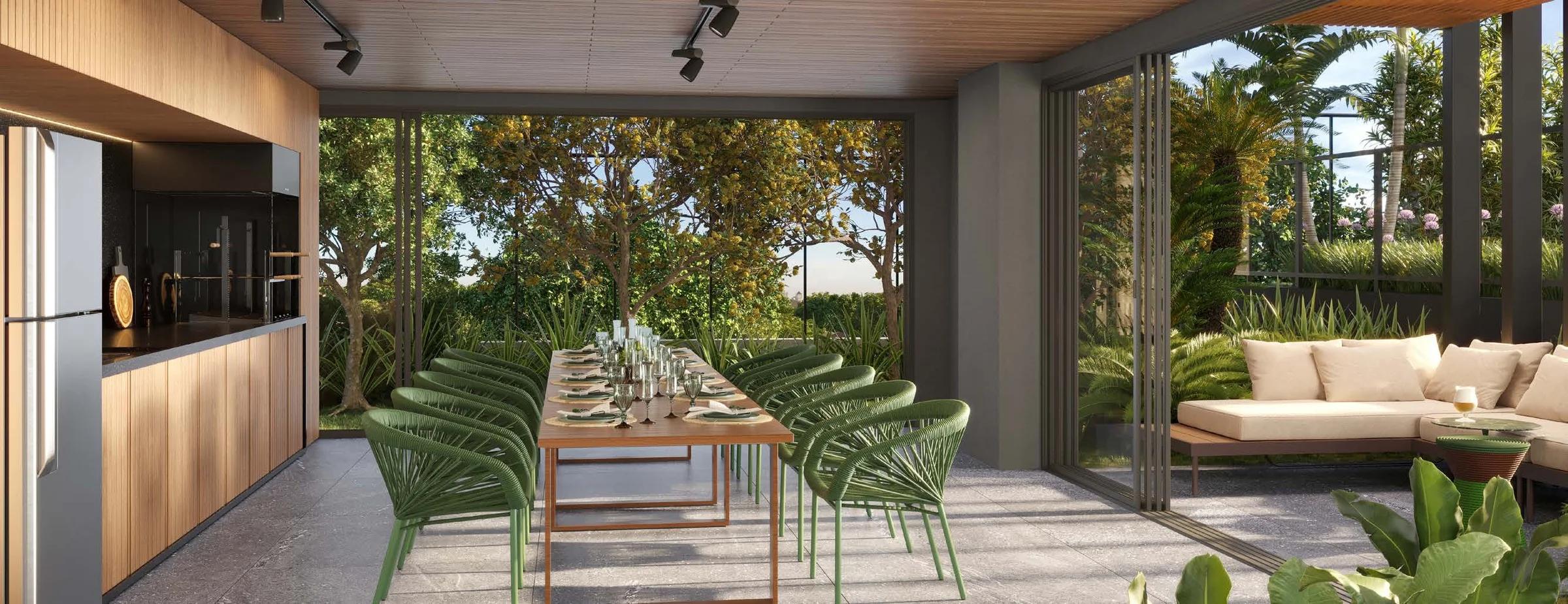 Sync by Opus - salao gourmet com vista para area verde
