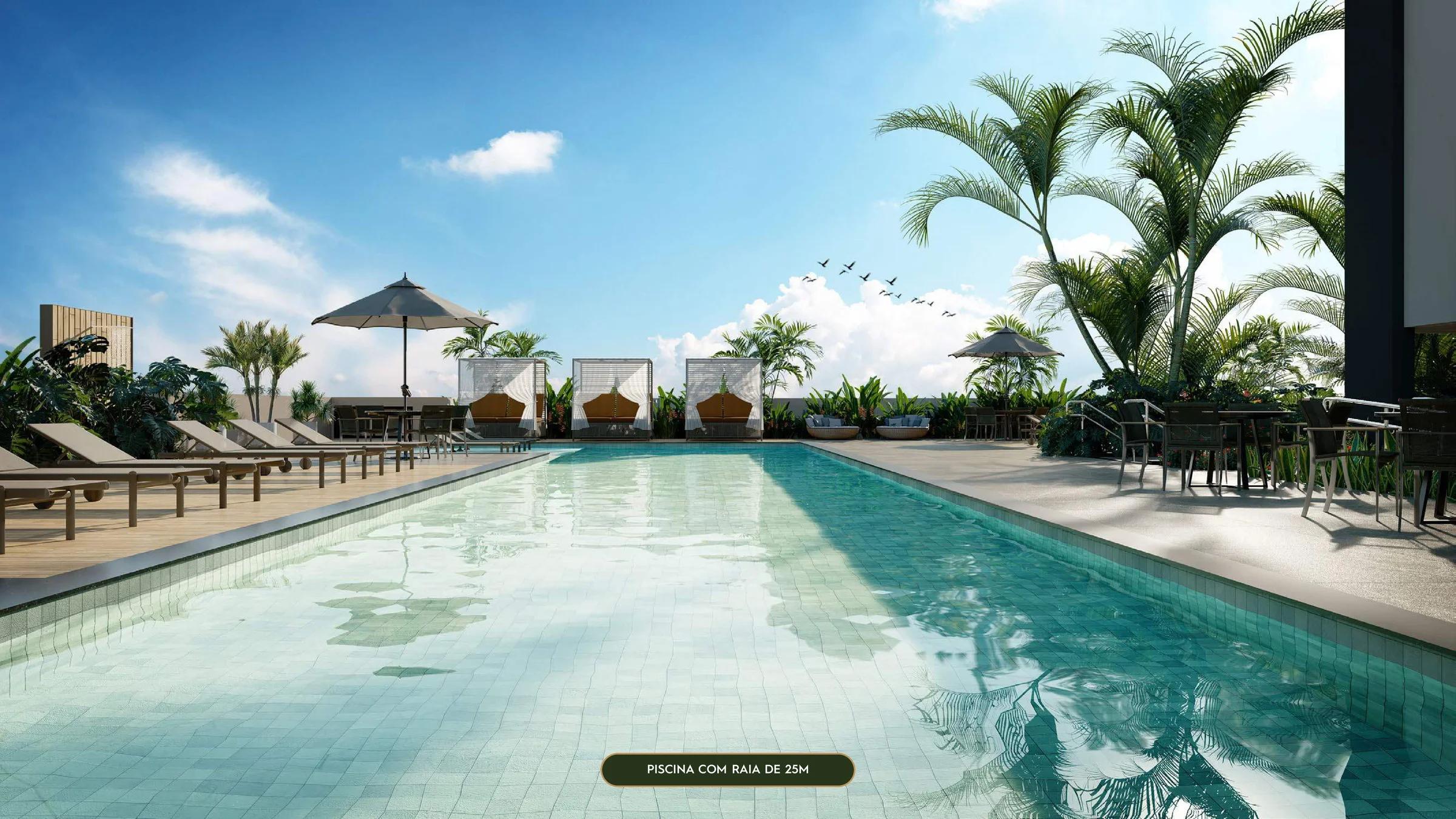 Piscina com raia