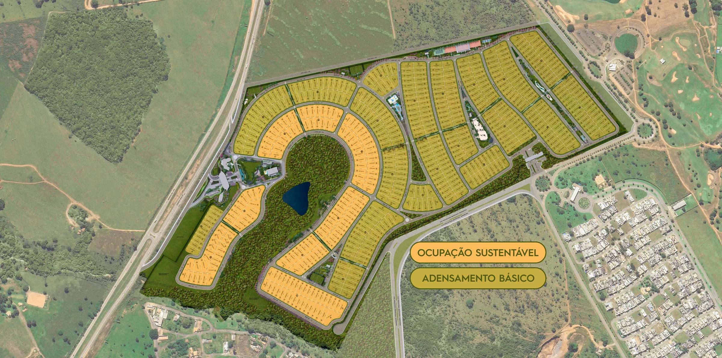 Planta — Lote - 900m² a 1.000m² — Pavimento inferior