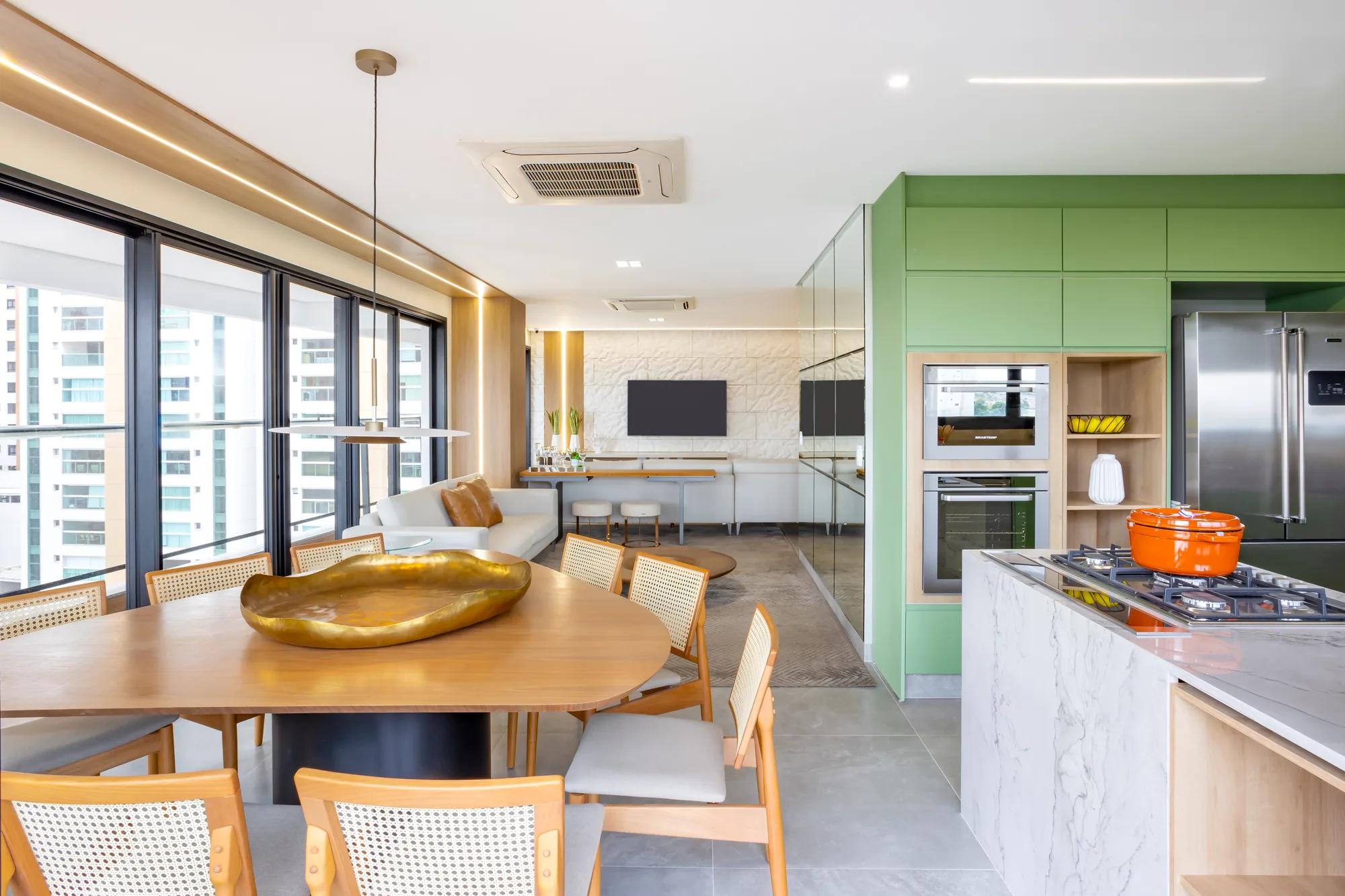 Ares Marista — decorado — Sala e cozinha integradas