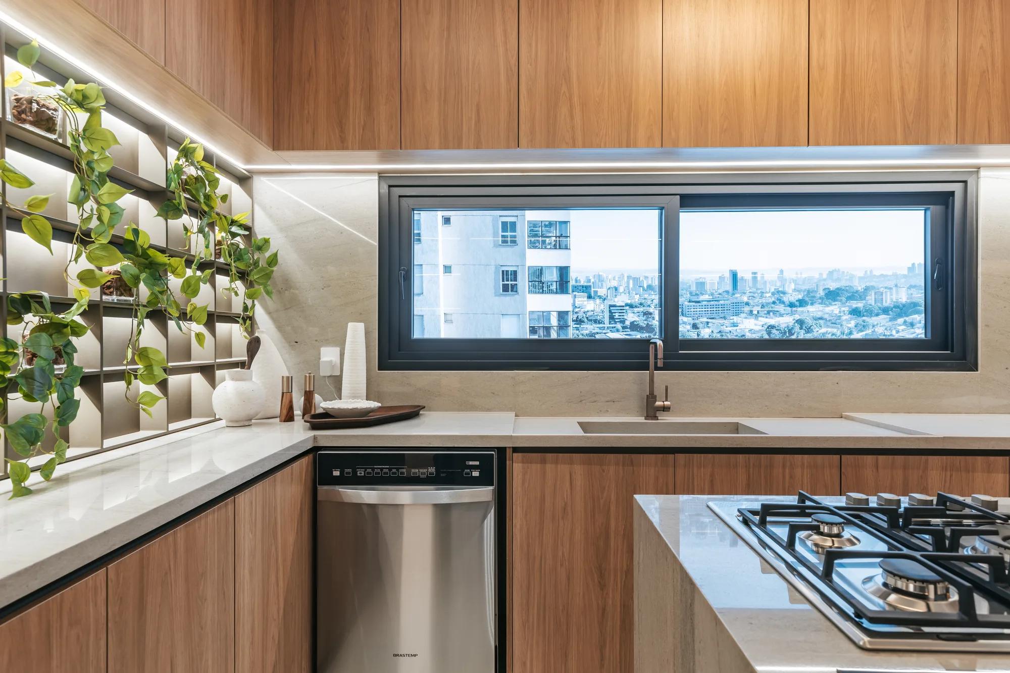 Auro — decorado — Cozinha decorada com vista