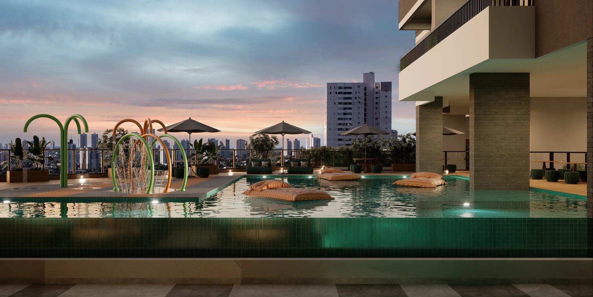B Great Nova Suíça — área comum — Piscina no rooftop