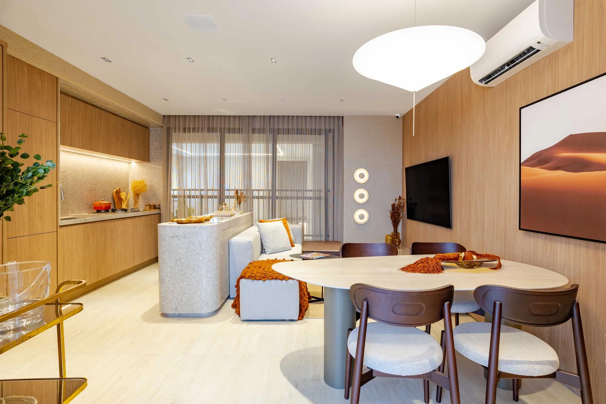 B.Side by City — decorado — Sala de estar e jantar integrada
