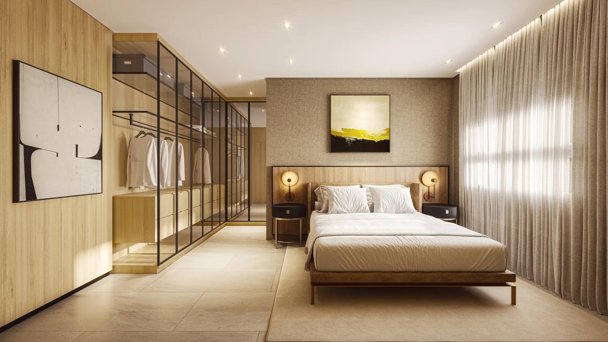 City Áuten — decorado — Suíte do apto 121m²