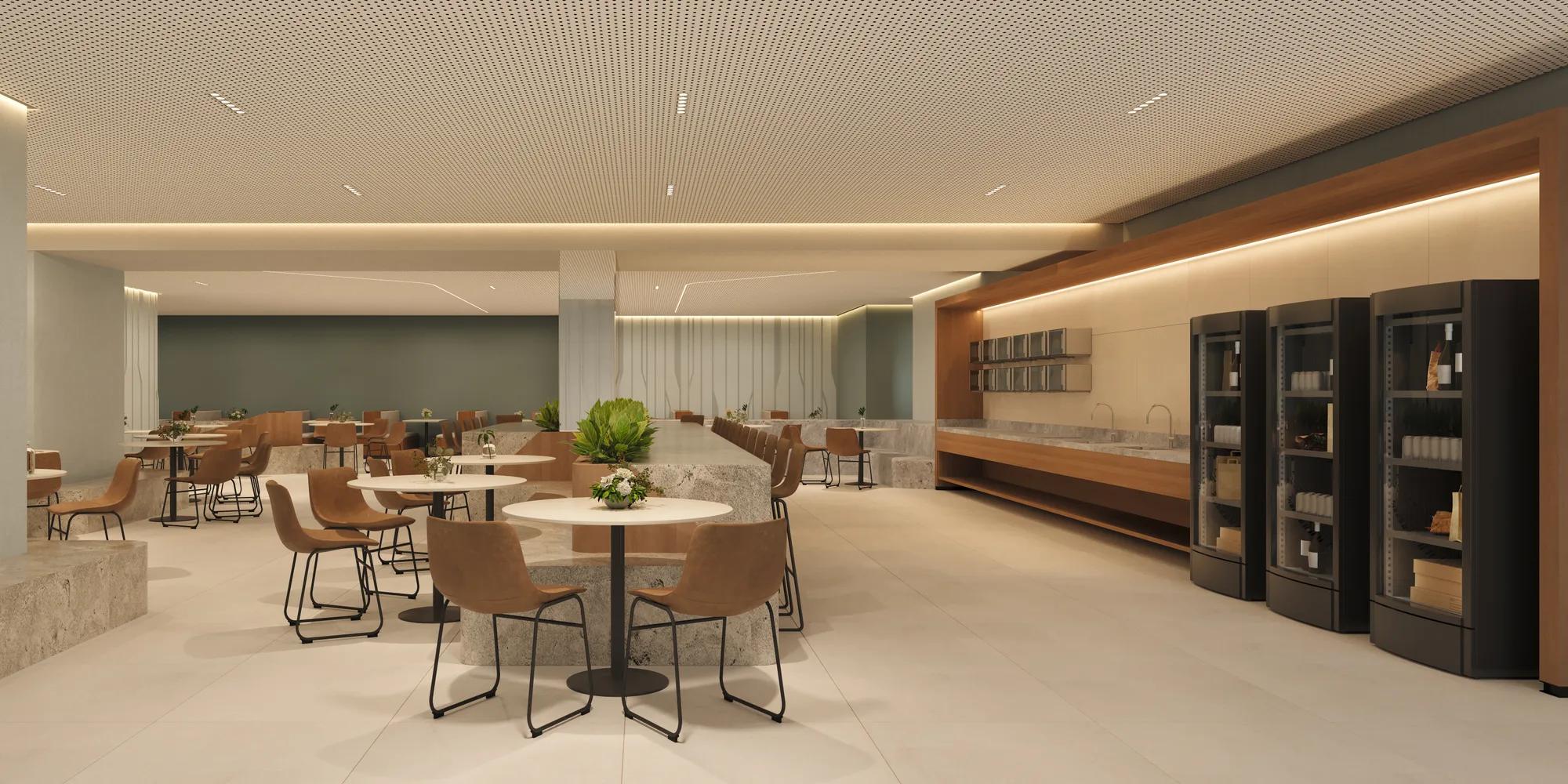 City Corporate — área comum — Lounge gourmet