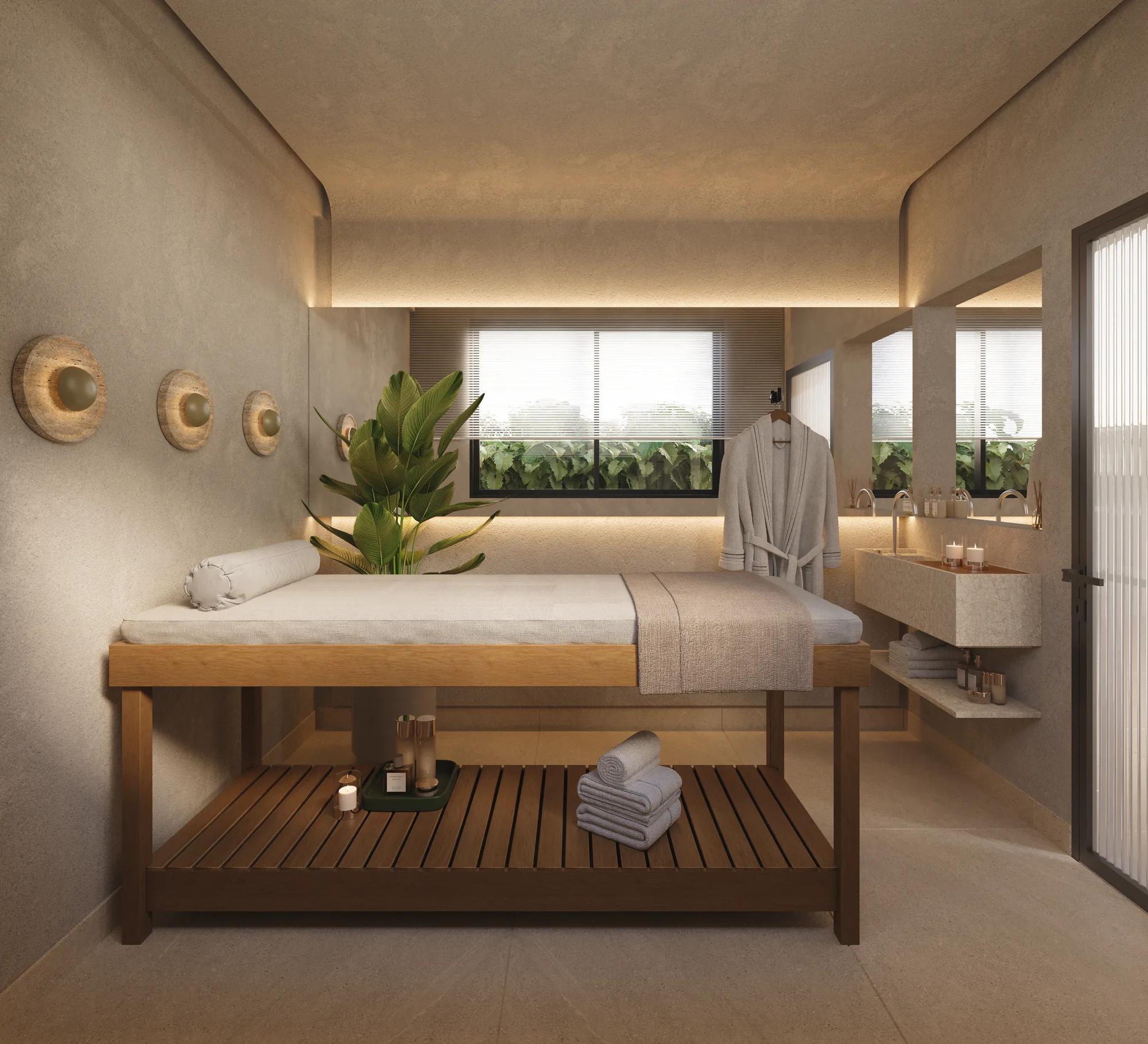 Fascino — área comum — Sala de massagem spa