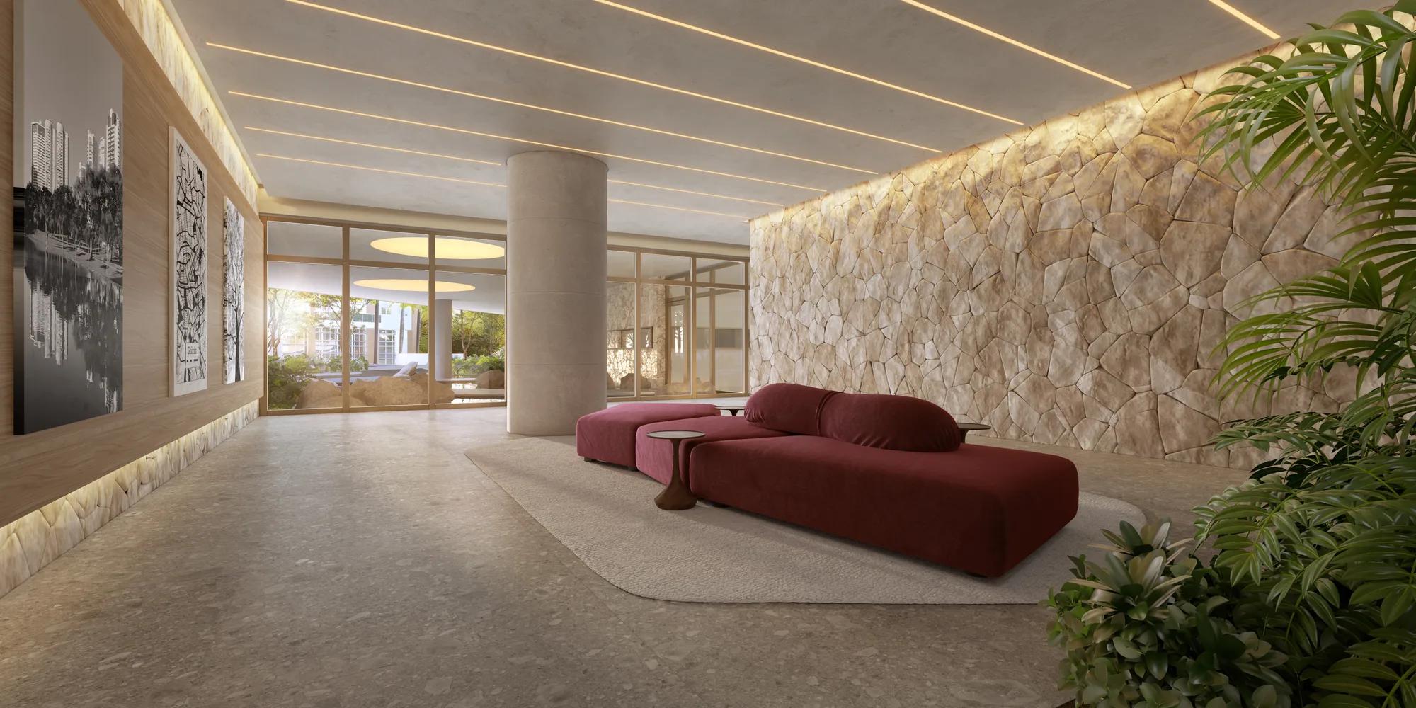 Legítimo Flamboyant Residencial — área comum — Lobby principal