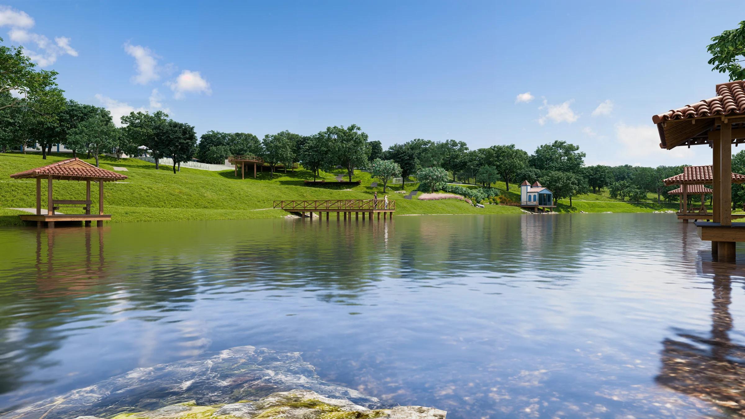 Quintas do Cerrado — Lago com decks