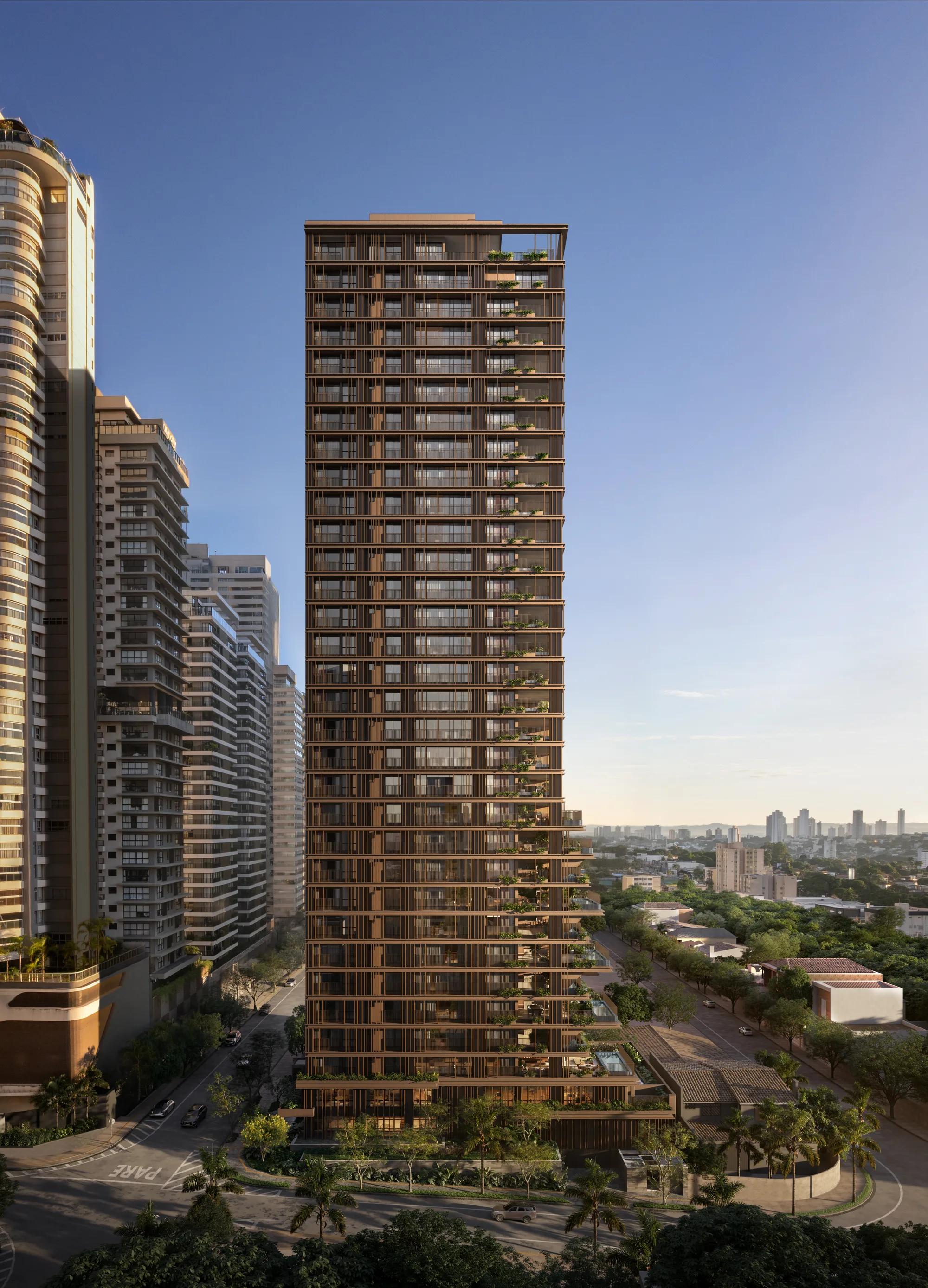 Solenne — perspectiva — Fachada completa diurna